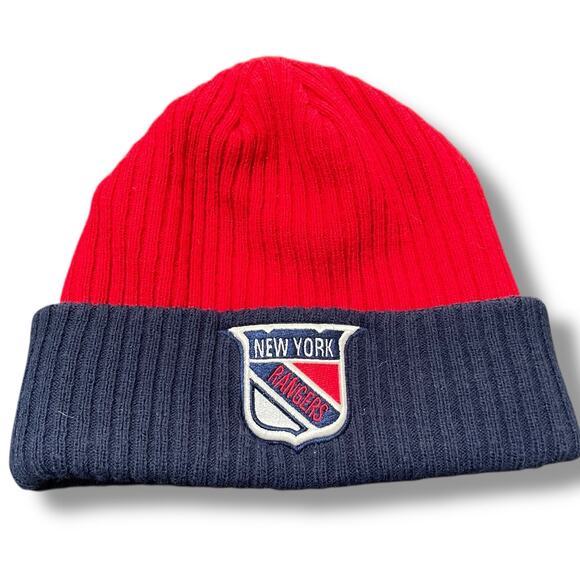 New York Rangers Knit Beanie Cap Fanatics Cuff Skull Hat NHL Ice Hockey Panarin - Picture 2 of 10